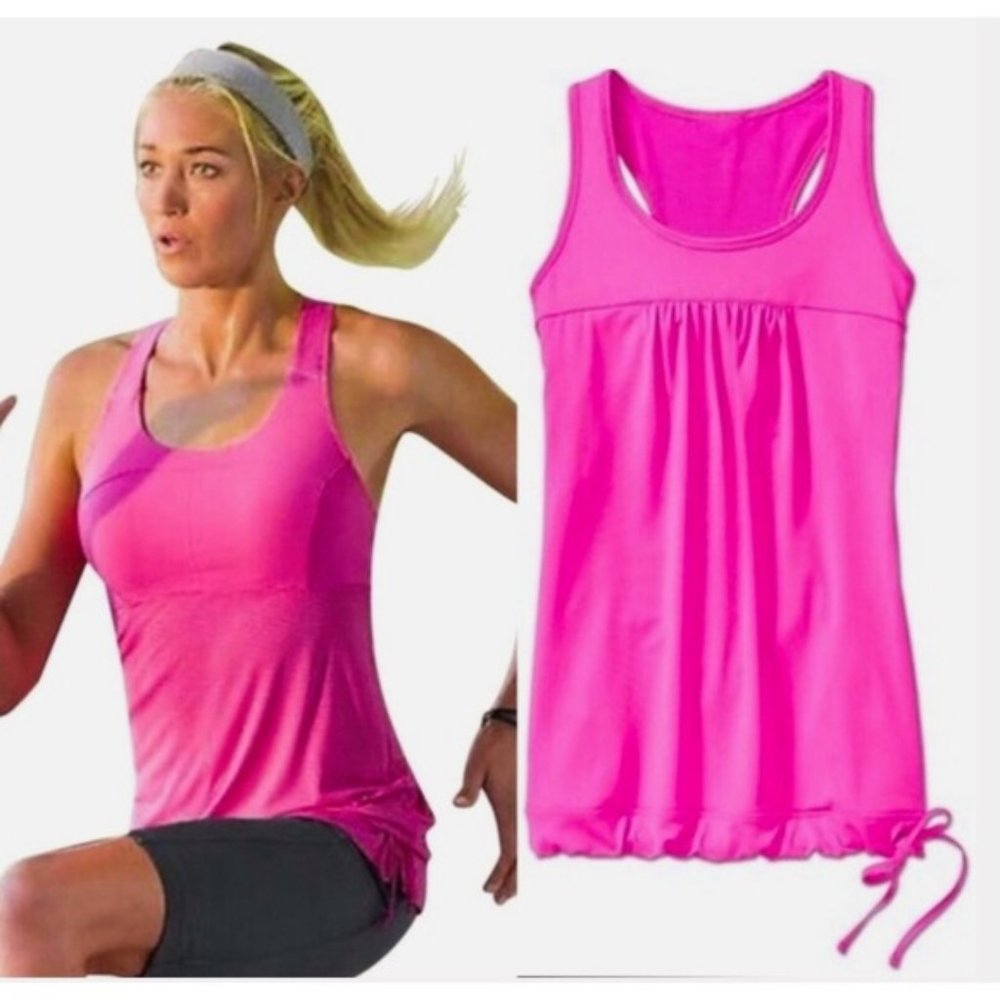 Athleta Pink Tinker Racerback Tank Top I Size Small